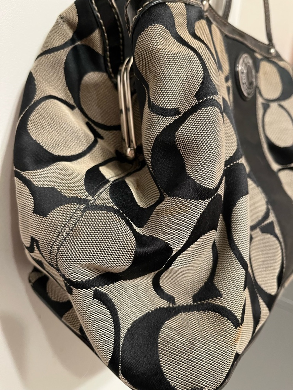 PROJECT COACH Canvas and Leather Tote Bag in Black and Gray - Picture 12 of 12